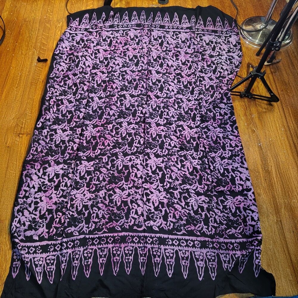 Purple Tie Dye Multi Use Scarf, Skirt Head Scarf Hippie Island To Island/T512